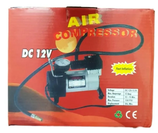 پمپ باد تک سیلندر فندکی خودرو مدل AIR COMPRESSOR 965 KPA