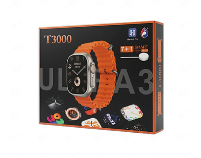 ساعت هوشمند طرح ULTRA 3 مدل T3000 با 7 مدل بند و قابلیت اتصال به گوشی